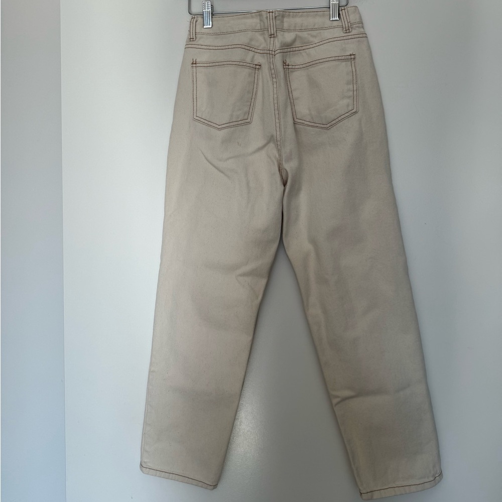 First - Reason Cream High Rise Jeans - Picture 2 of 5